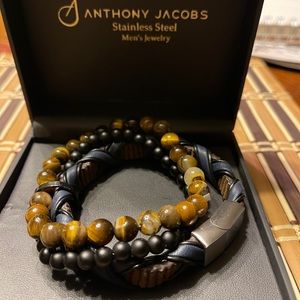 NEW Anthony Jacobs Men’s 3 piece bracelet set